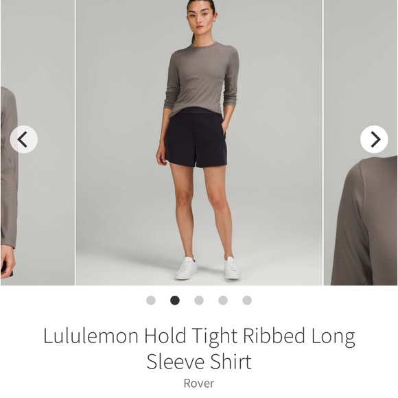 New without tags lululemon hold tight long sleeve - riverstone size 12 - Picture 7 of 7